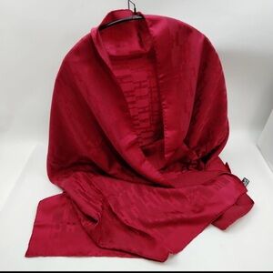 Hermès Silk & Wool Red H Logo Scarf/Shawl